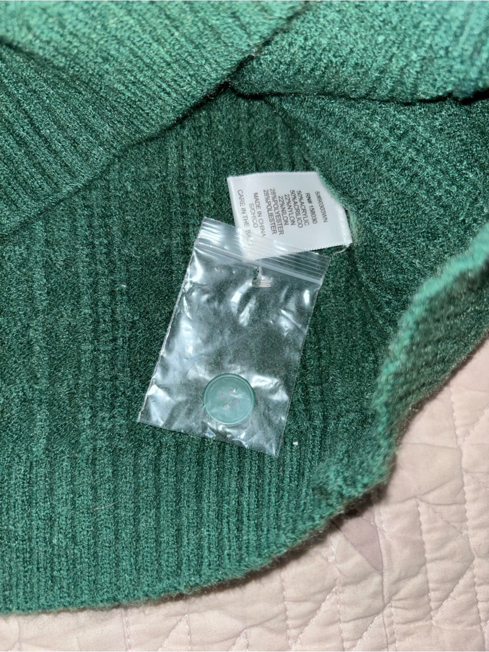 Love Tree Soft Green Polo Cardigan Sweater Sz S - Picture 4 of 5